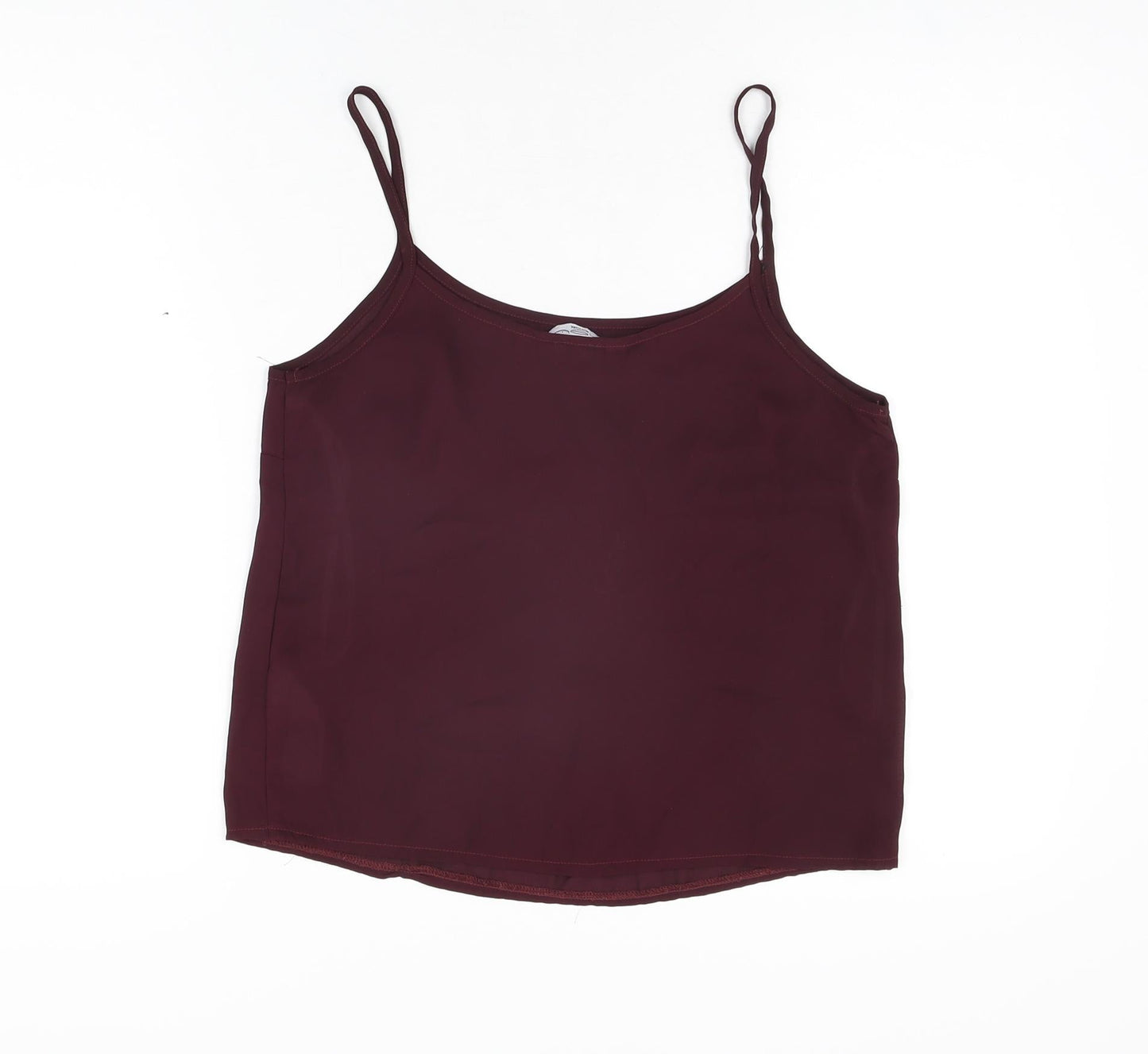 New Look Womens Purple Polyester Camisole T-Shirt Size 10 Scoop Neck