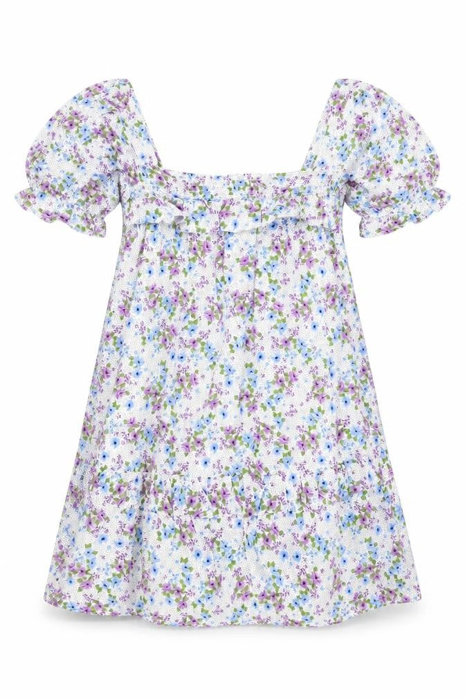 Vioiet Womens White Floral Cotton Shift Size 10 Square Neck Pullover