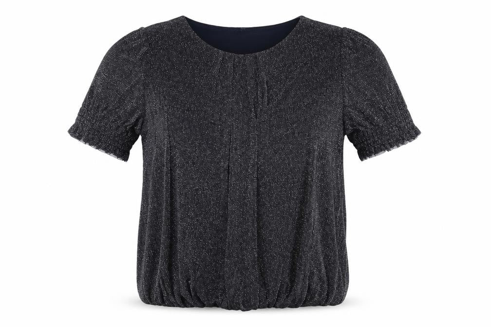 Klass Womens Blue Polyamide Basic T-Shirt Size L Round Neck
