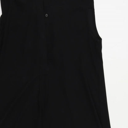 H&M Womens Black Polyester Basic Blouse Size 8 Round Neck