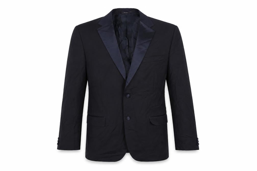 Marks & Spencer Mens Blue Polyester Tuxedo Suit Jacket Size 44 Regular