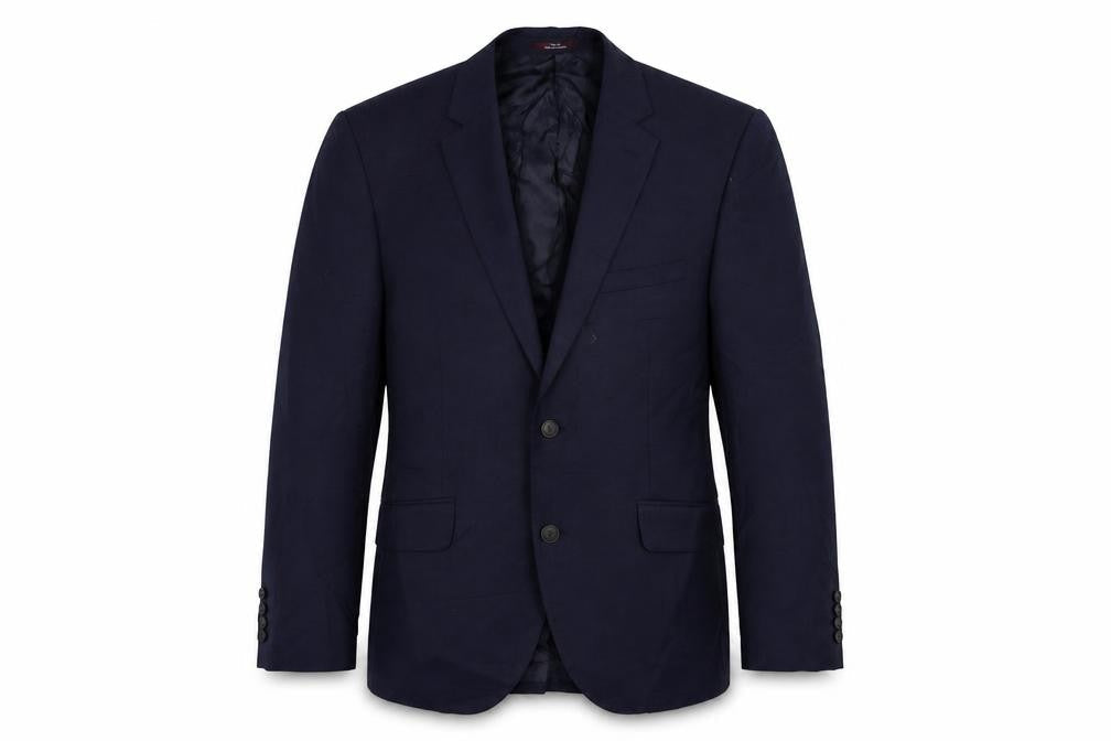 Marks & Spencer Mens Blue Wool Jacket Suit Jacket Size 38 Regular