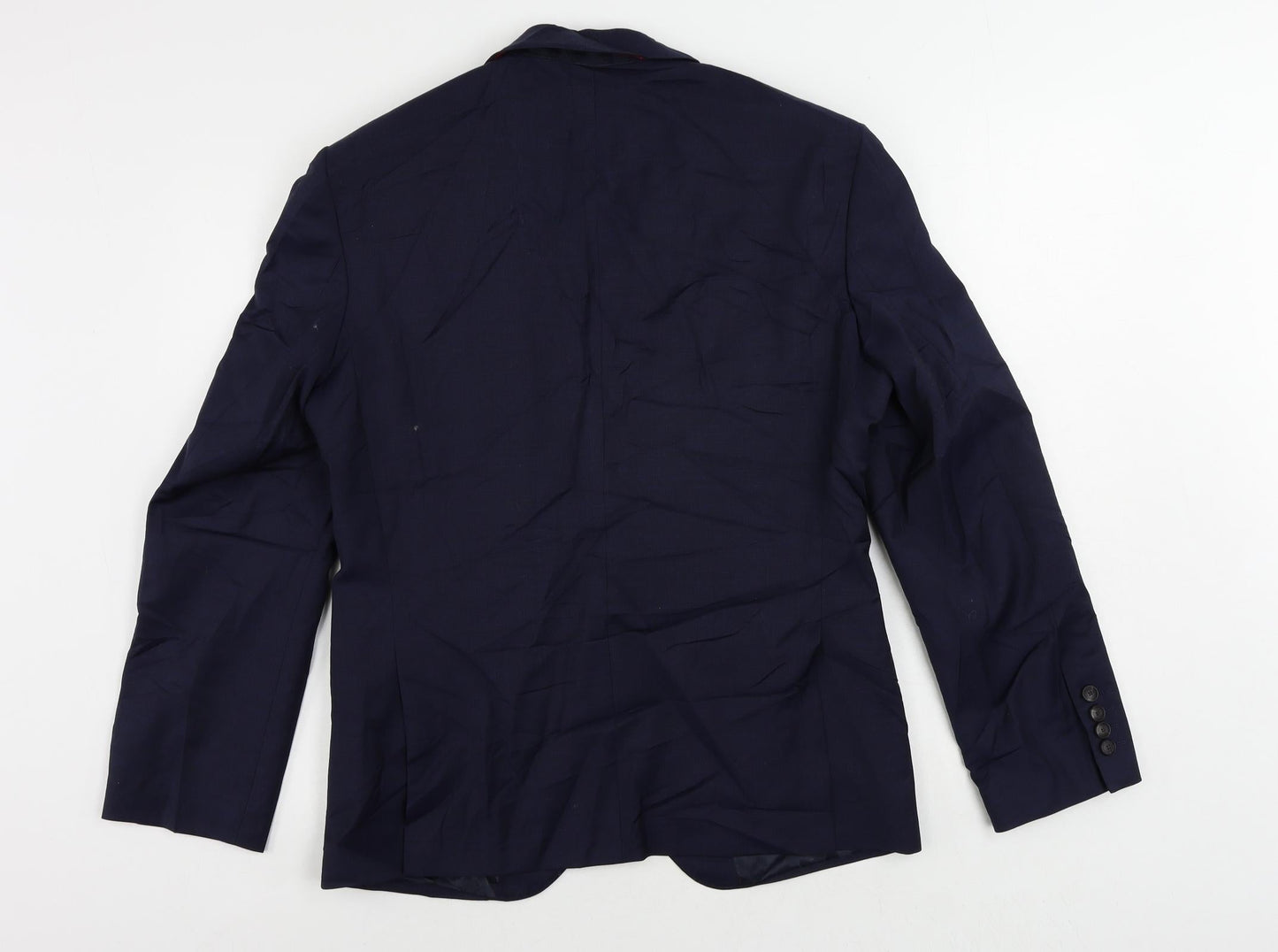 Marks and Spencer Mens Blue Wool Jacket Suit Jacket Size 38 Regular