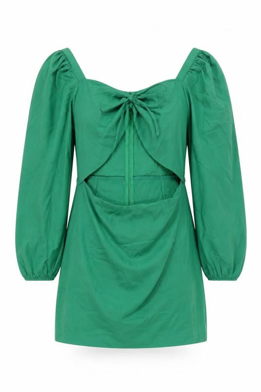 I SAW IT FIRST Womens Green Polyester Pencil Dress Size 18 Sweetheart Zip - Cut Out