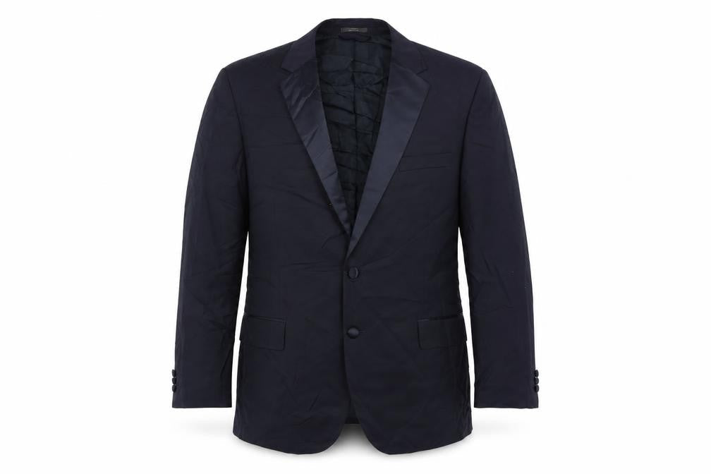 Marks & Spencer Mens Blue Polyester Tuxedo Suit Jacket Size 44 Regular