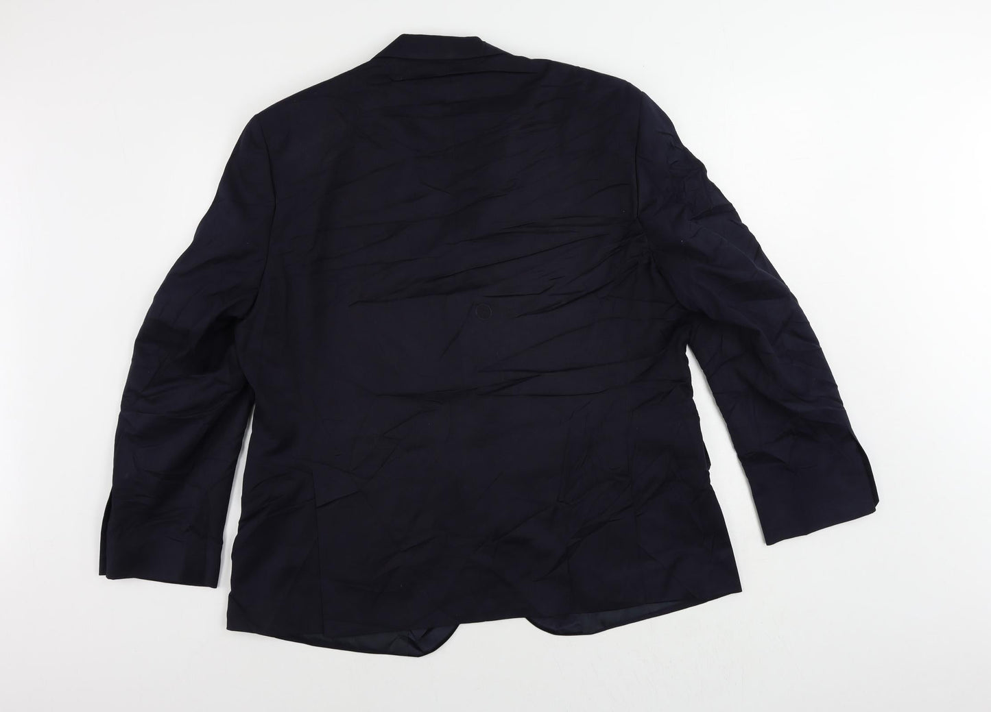 Marks and Spencer Mens Blue Polyester Tuxedo Suit Jacket Size 44 Regular