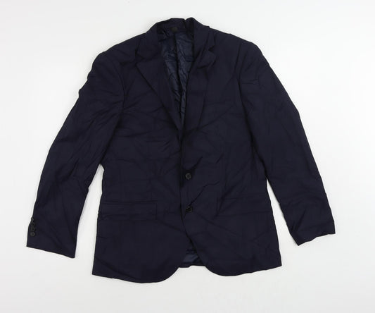Marks and Spencer Mens Blue Polyester Jacket Suit Jacket Size 40 Regular