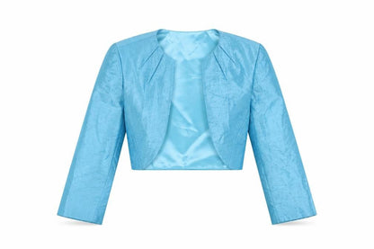Michaela Louisa Womens Blue Jacket Size 8