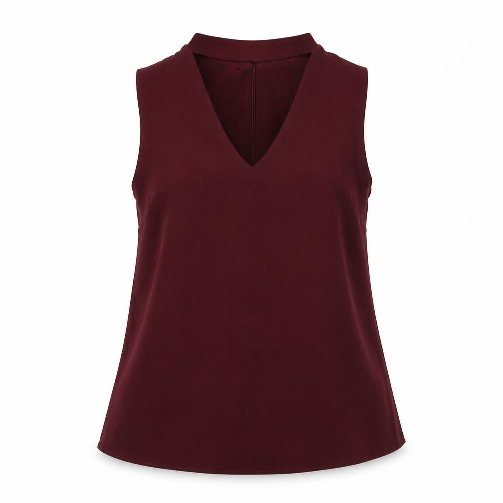 New Look Womens Purple Polyester Basic Blouse Size 8 V-Neck