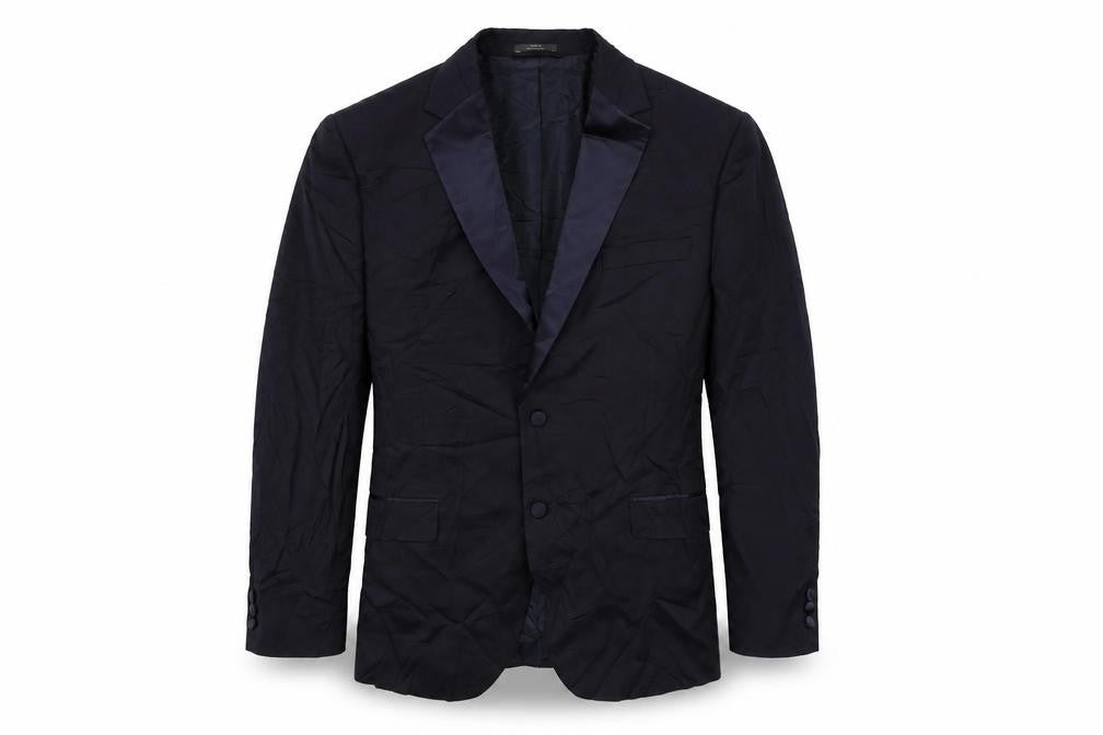Marks & Spencer Mens Blue Polyester Tuxedo Suit Jacket Size 44 Regular