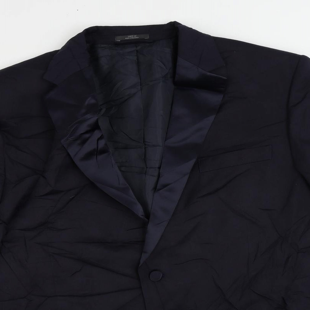 Marks and Spencer Mens Blue Polyester Tuxedo Suit Jacket Size 44 Regular
