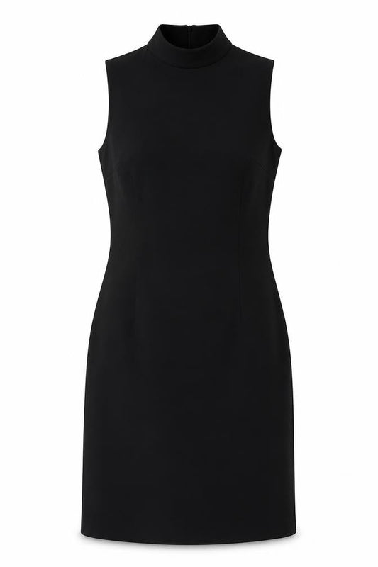 Wallis Womens Black Polyester A-Line Size 12 Mock Neck Zip
