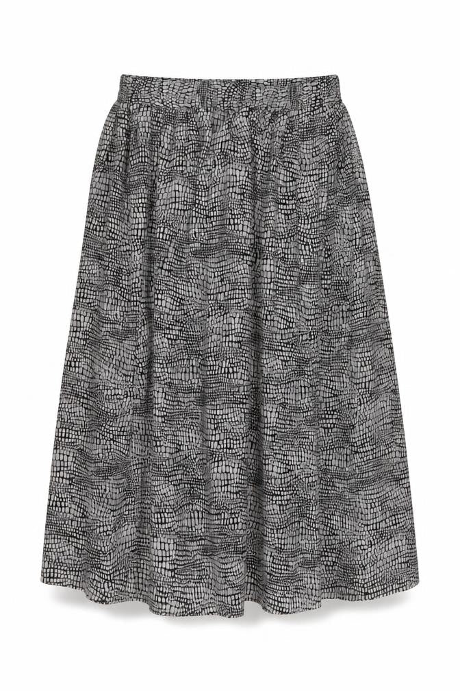 Debenhams Womens Black Geometric Polyester A-Line Skirt Size 14
