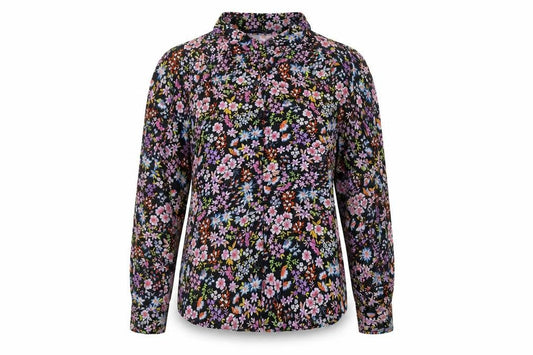 Marks and Spencer Womens Multicoloured Floral Viscose Basic Blouse Size 8 Collared