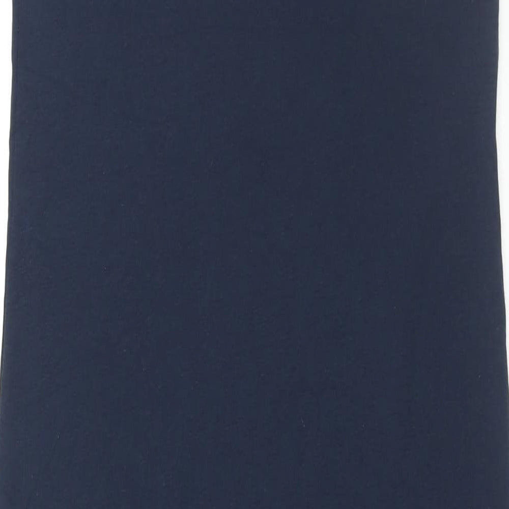 Vera Moda Womens Blue Polyester Maxi Size M Scoop Neck Pullover