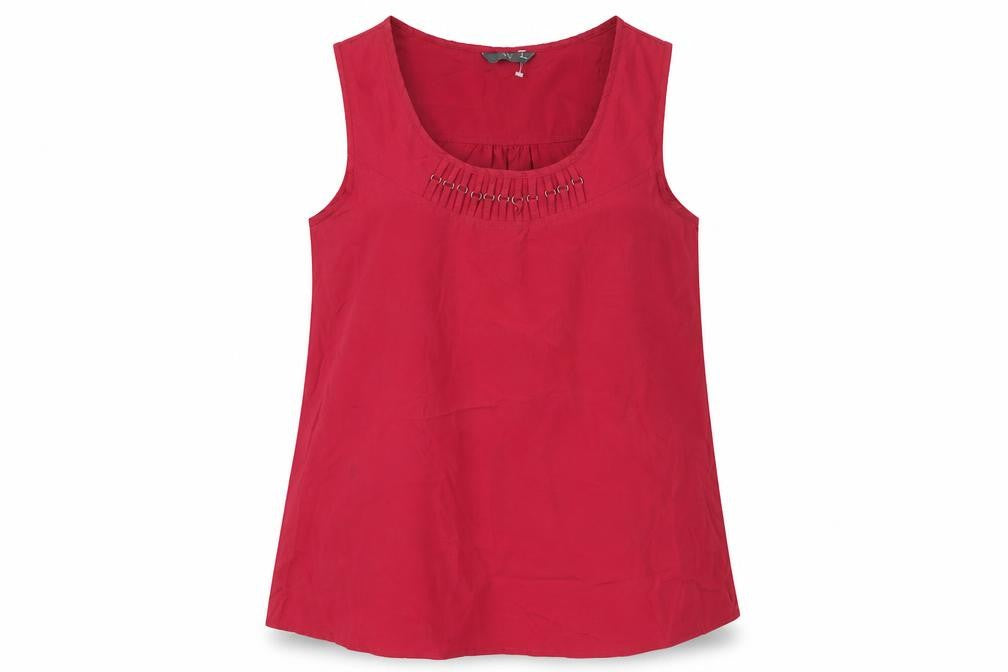 BHS Womens Red Polyester Camisole Blouse Size 14 Scoop Neck