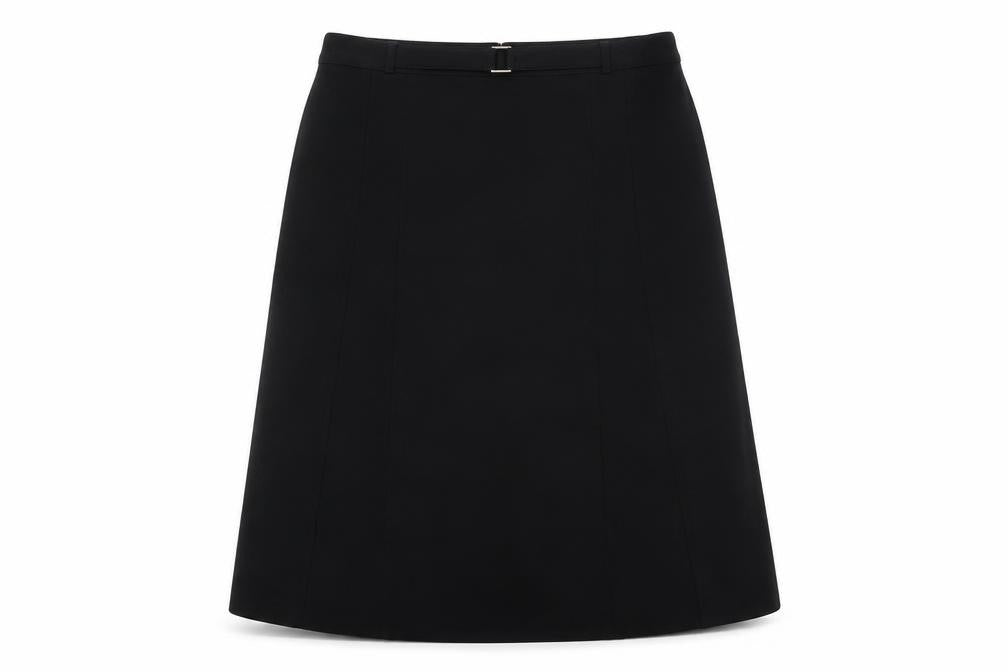 Gerry Weber Womens Black Polyester A-Line Skirt Size 14 Zip - Buckle