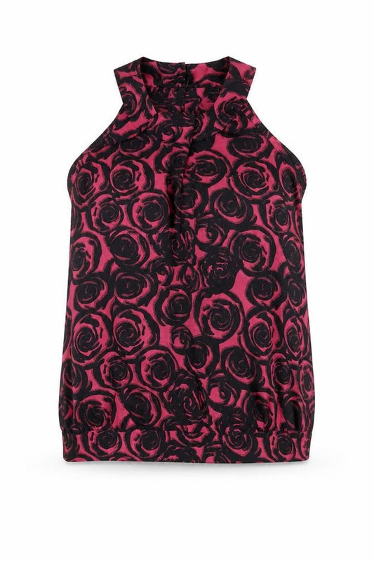 NEXT Womens Pink Floral Polyester Camisole Blouse Size 10 Round Neck