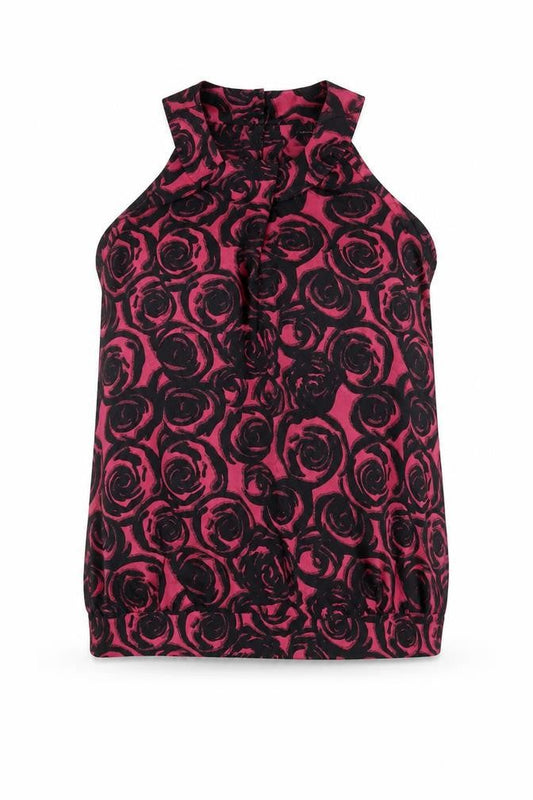NEXT Womens Pink Floral Polyester Camisole Blouse Size 10 Round Neck