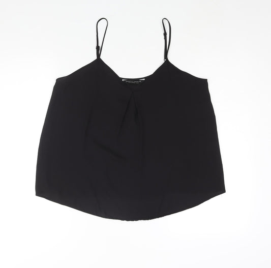 Dorothy Perkins Womens Black Polyester Camisole Blouse Size 14 V-Neck