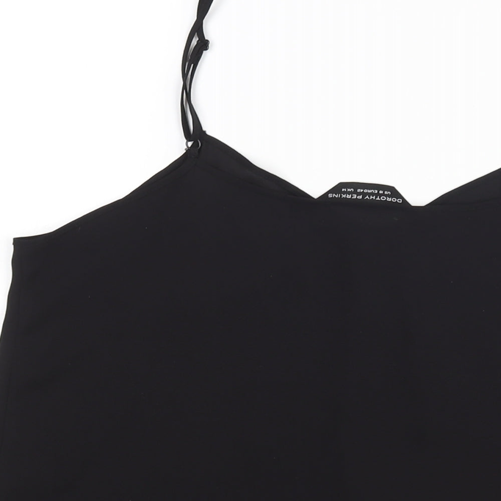 Dorothy Perkins Womens Black Polyester Camisole Blouse Size 14 V-Neck