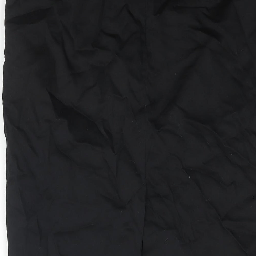 Warehouse Womens Black Cotton Straight & Pencil Skirt Size 10 Zip