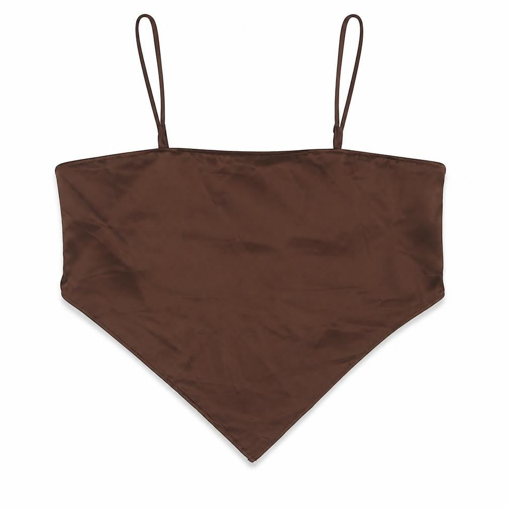 Divided by H&M Womens Brown Polyester Camisole Blouse Size S Square Neck