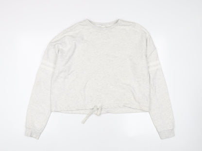 Marks & Spencer Girls Grey Cotton Pullover Sweatshirt Size 15-16 Years Pullover