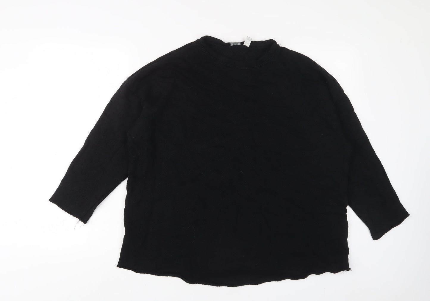 ASOS Womens Black Cotton Pullover Sweatshirt Size 8 Pullover