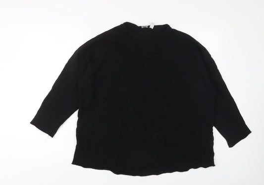 ASOS Womens Black Cotton Pullover Sweatshirt Size 8 Pullover