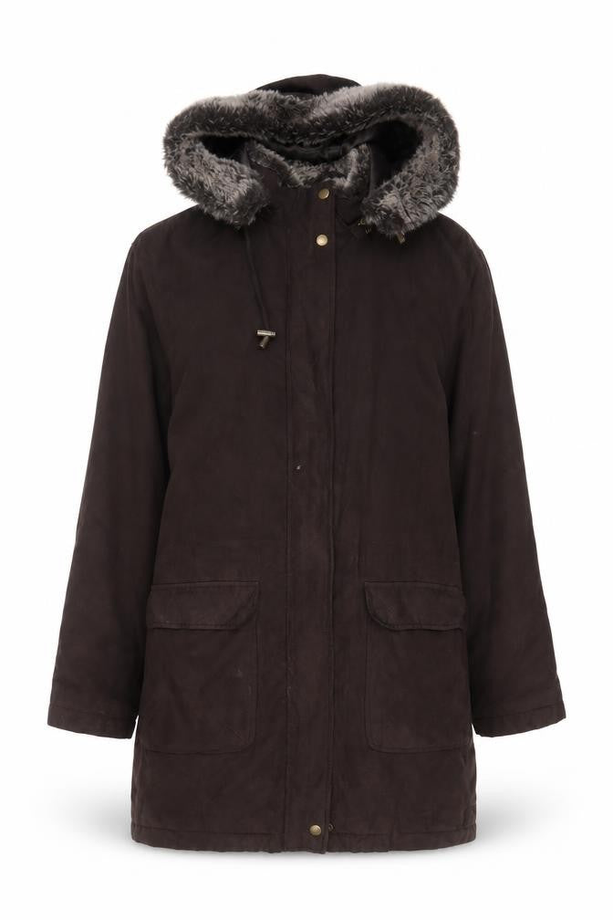 Debenhams Womens Brown Jacket Coat Size 10 Zip - Pockets