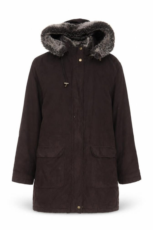 Debenhams Womens Brown Jacket Coat Size 10 Zip - Pockets