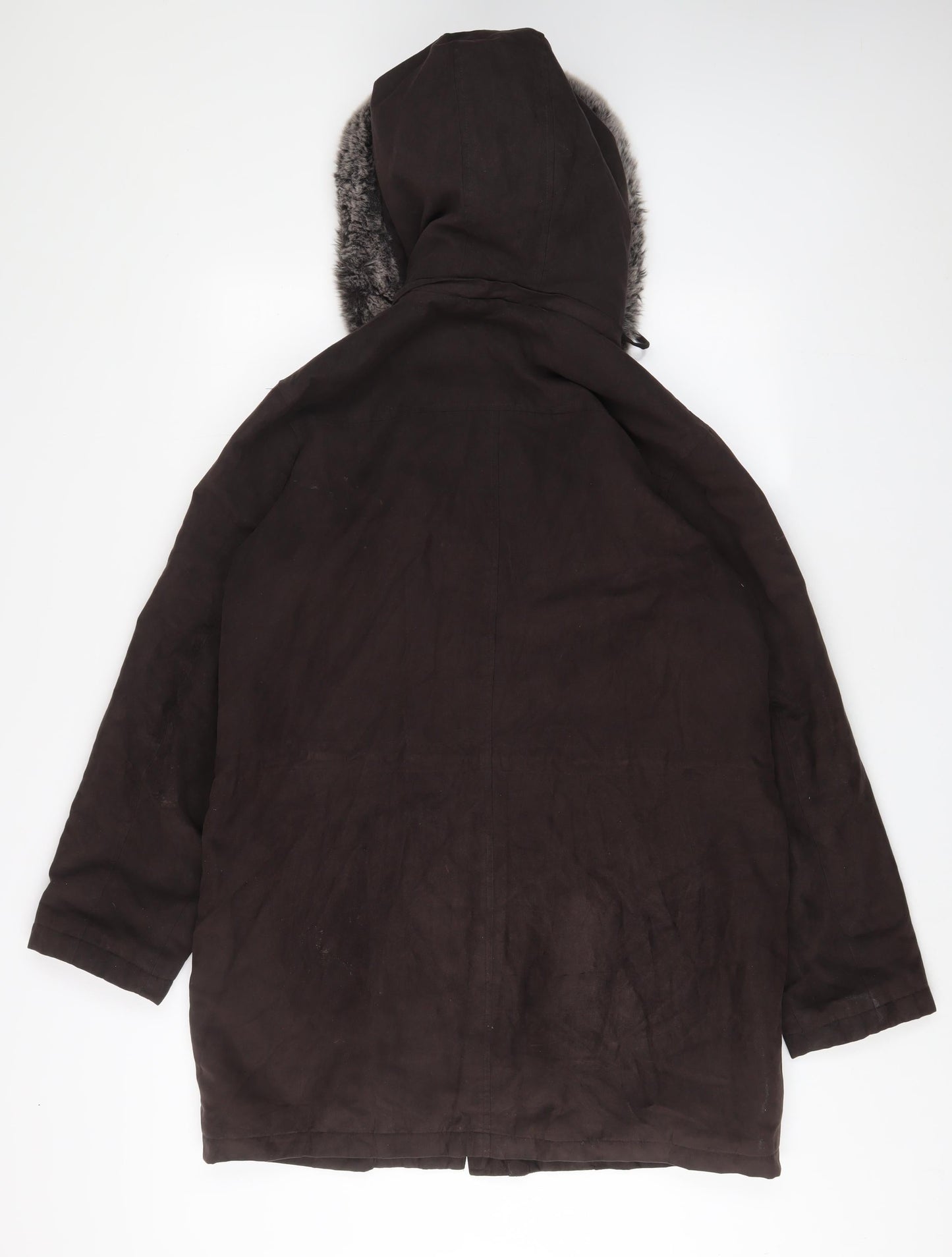 Debenhams Womens Brown Jacket Coat Size 10 Zip - Pockets