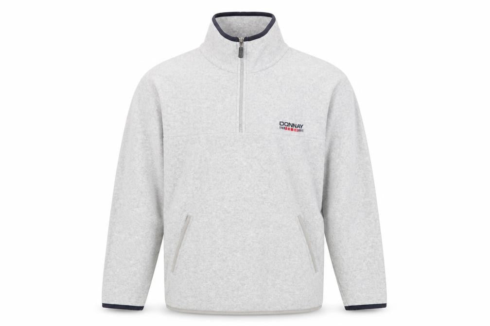Donnay Mens Grey Polyester Pullover Sweatshirt Size S - Zip Pockets