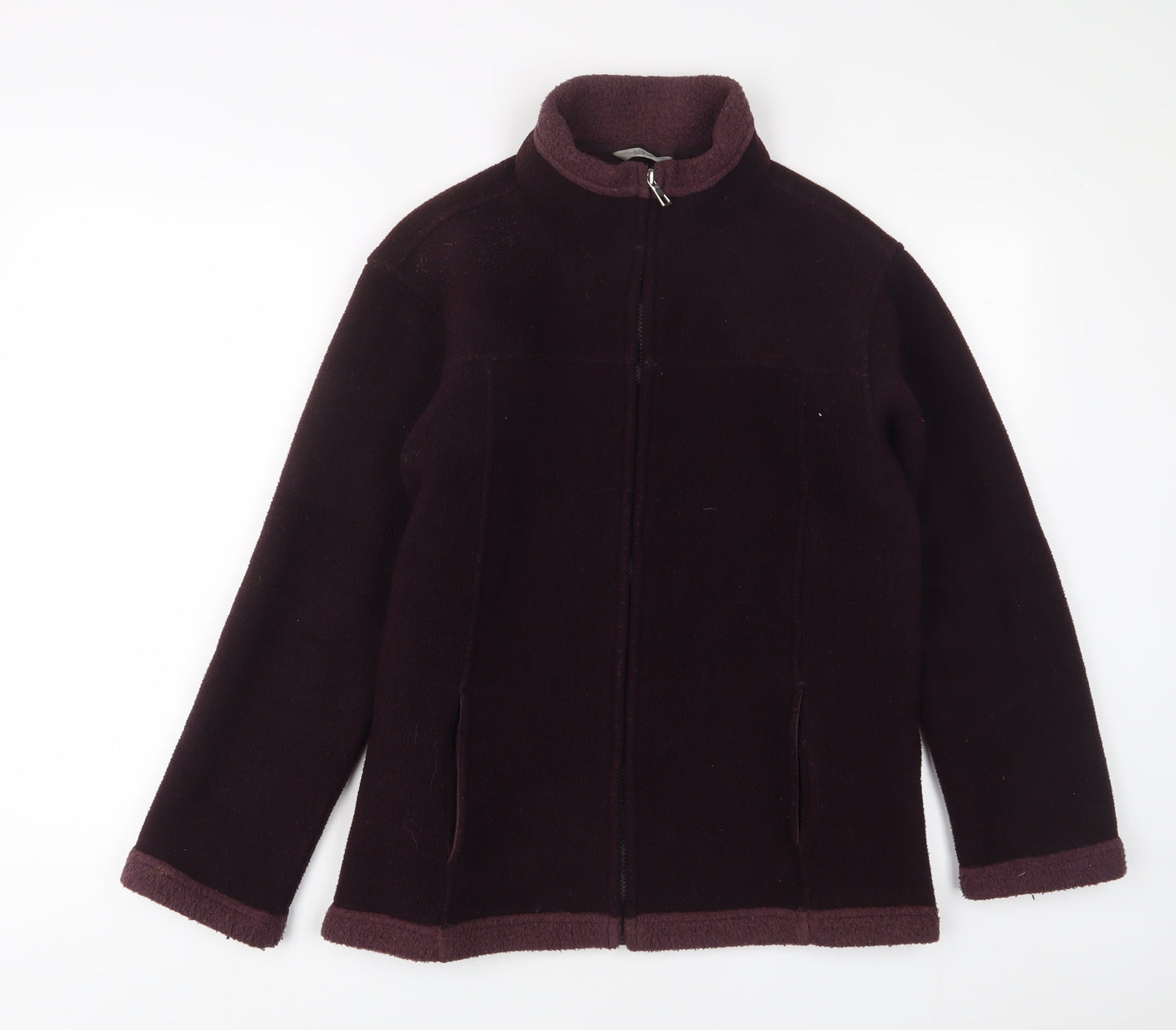 Marks and Spencer Womens Purple Jacket Size 12 Zip