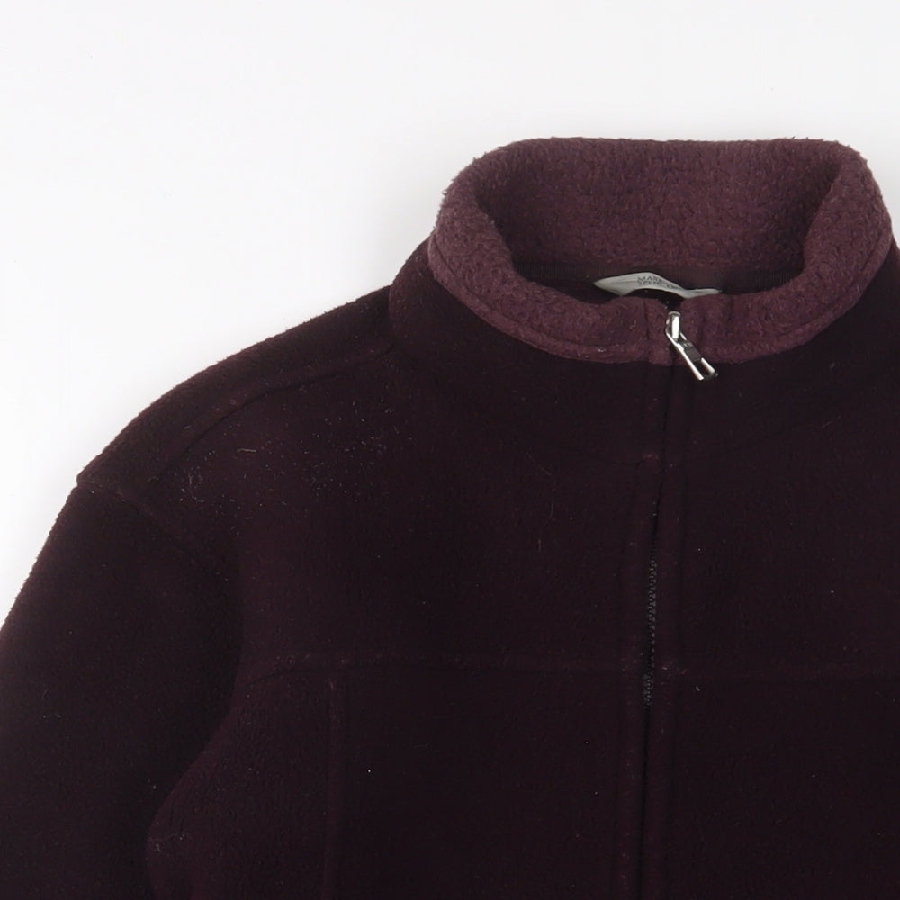 Marks and Spencer Womens Purple Jacket Size 12 Zip