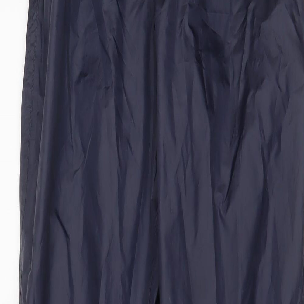 DECATHLON Womens Blue Nylon Rain Trousers Trousers Size 30 in L33 in Regular Drawstring