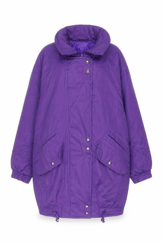 Casual Women Womens Purple Jacket Coat Size 10 Zip - Pockets