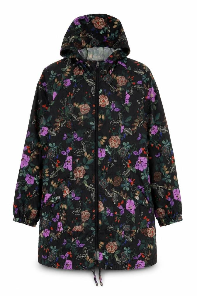 B.You Womens Multicoloured Floral Jacket Size 10 Zip - Pockets