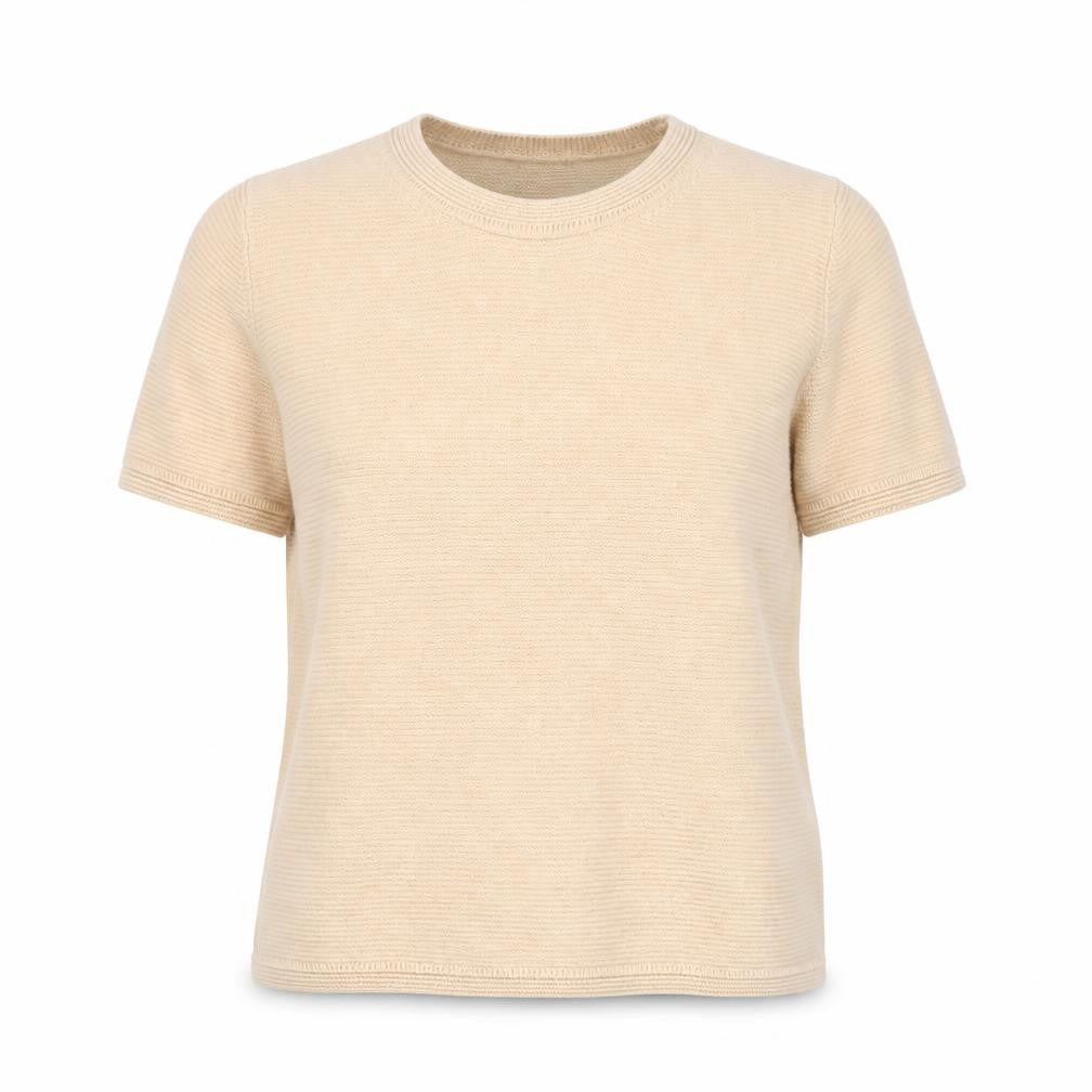 Classics Womens Beige Crew Neck Acrylic Pullover Jumper Size 10