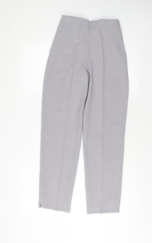 Emma Collection Womens Blue Polyester Trousers Size 8 L28 in Regular