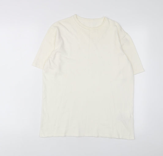 Gerry Weber Womens White Viscose Basic Polo Size 12 Crew Neck