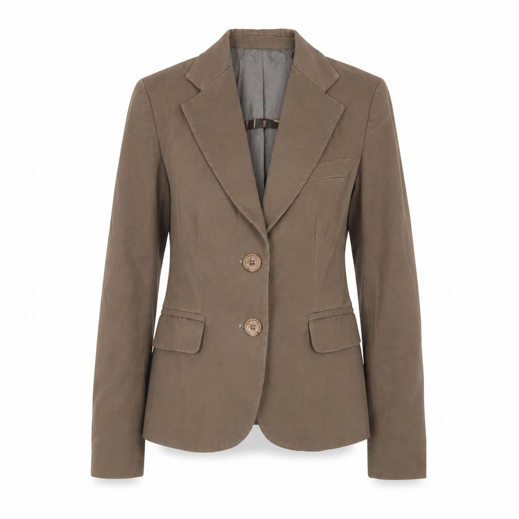 Picci Morra Womens Brown Jacket Blazer Size 12 Button