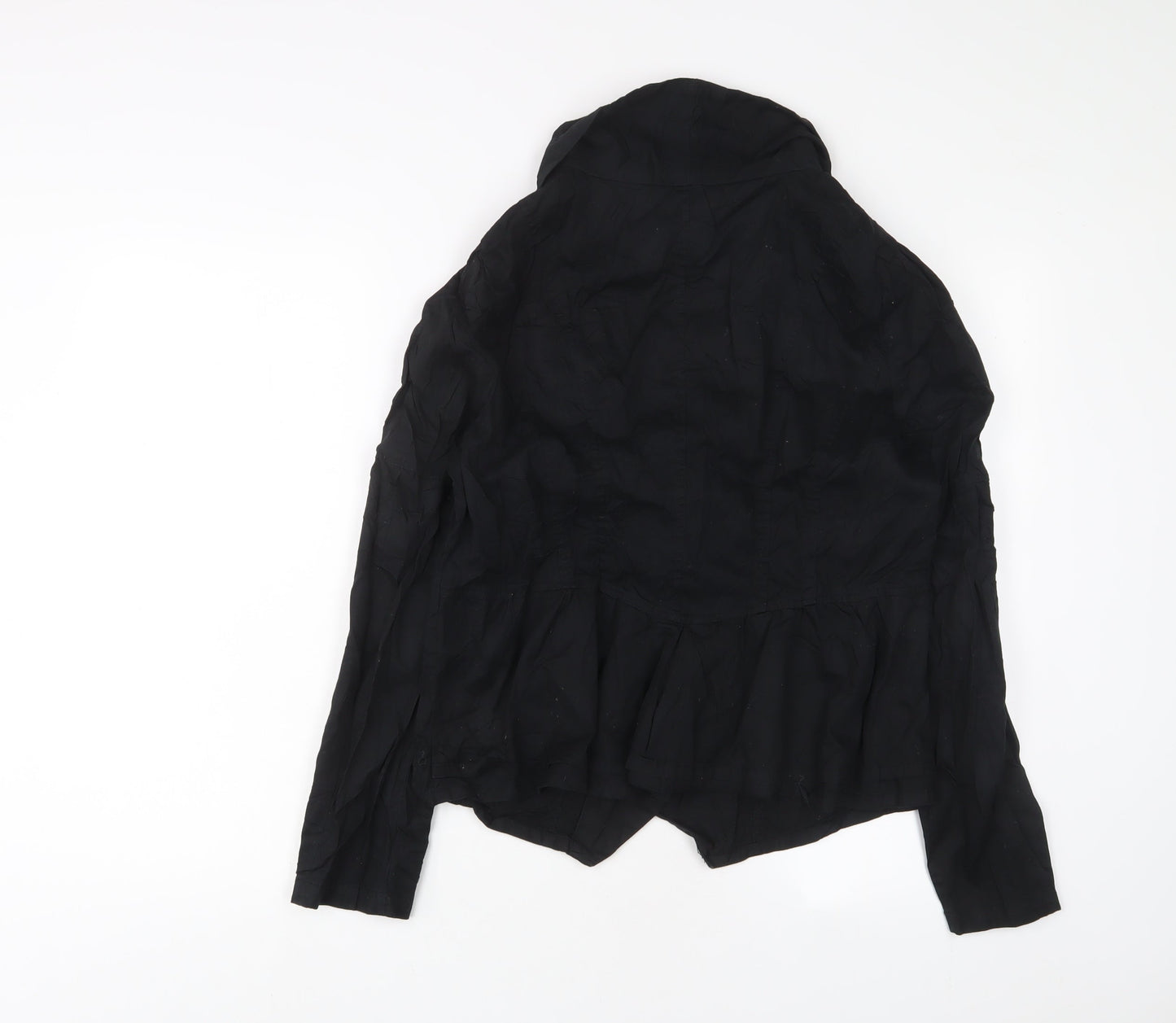 Dorothy Perkins Womens Black Biker Jacket Size 16 Button