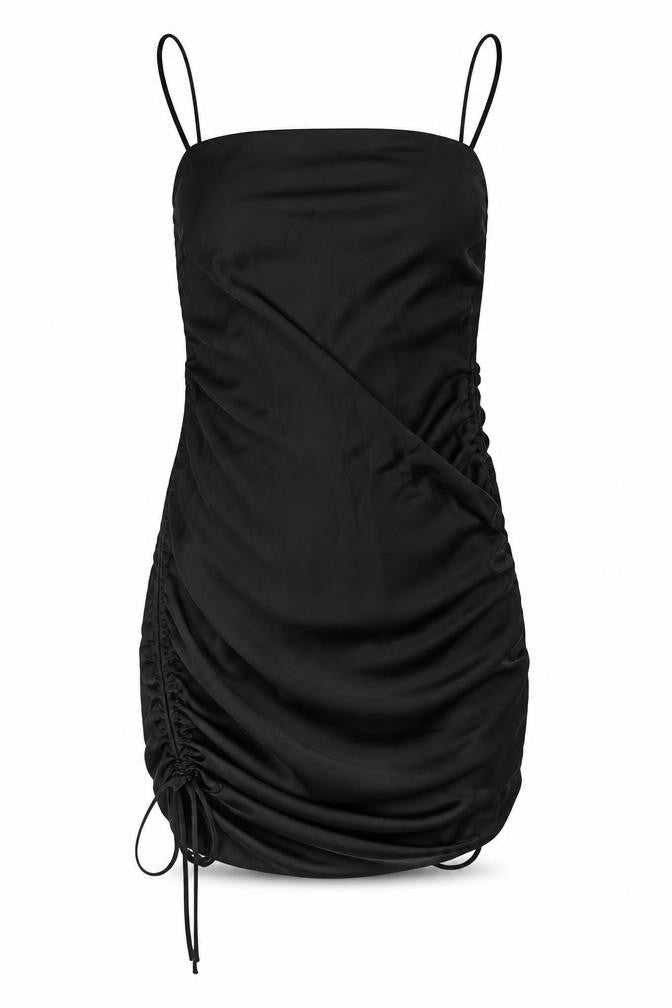 Zara Womens Black Polyester A-Line Size S Cowl Neck