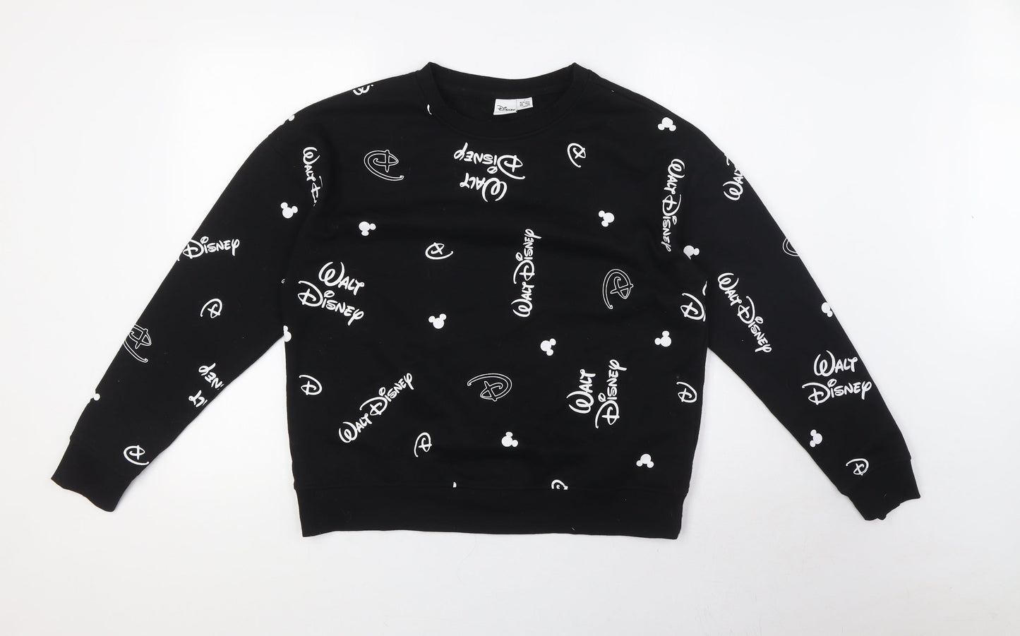 Disney Womens Black Polyester Pullover Sweatshirt Size S