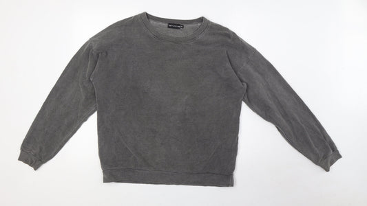 PRETTYLITTLETHING Womens Grey Cotton Pullover Sweatshirt Size XS