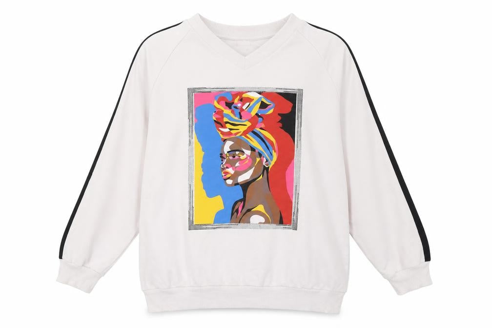 Wawa Womens Pink Cotton Pullover Sweatshirt Size 16 - V Neck