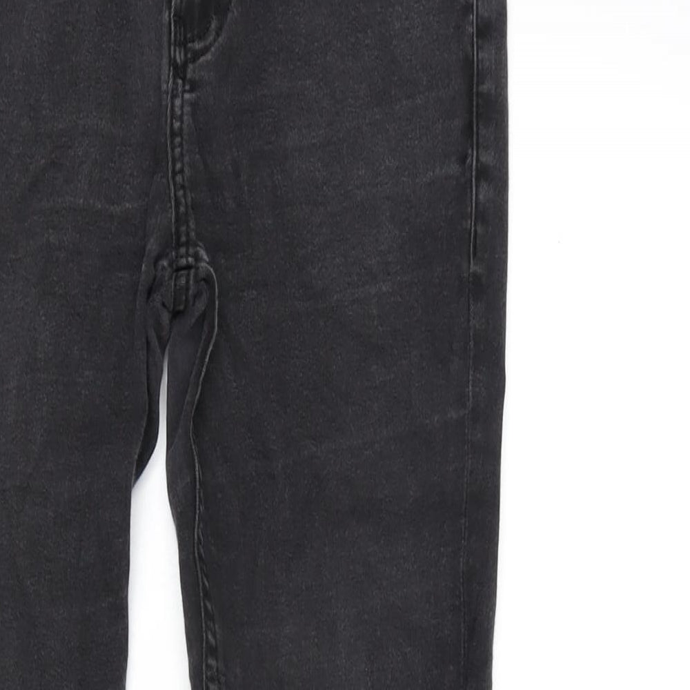 Topman Mens Grey Cotton Blend Straight Jeans Size 32 in L32 in Regular Zip - Skinny fit
