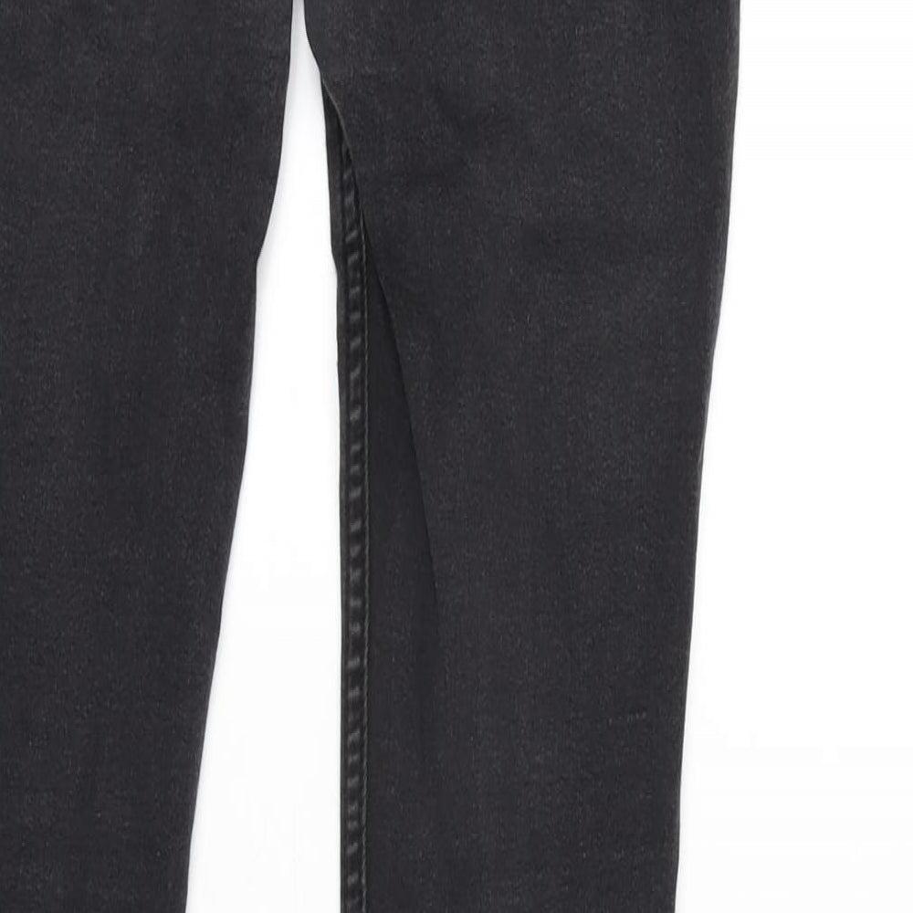 Topman Mens Grey Cotton Blend Straight Jeans Size 32 in L32 in Regular Zip - Skinny fit